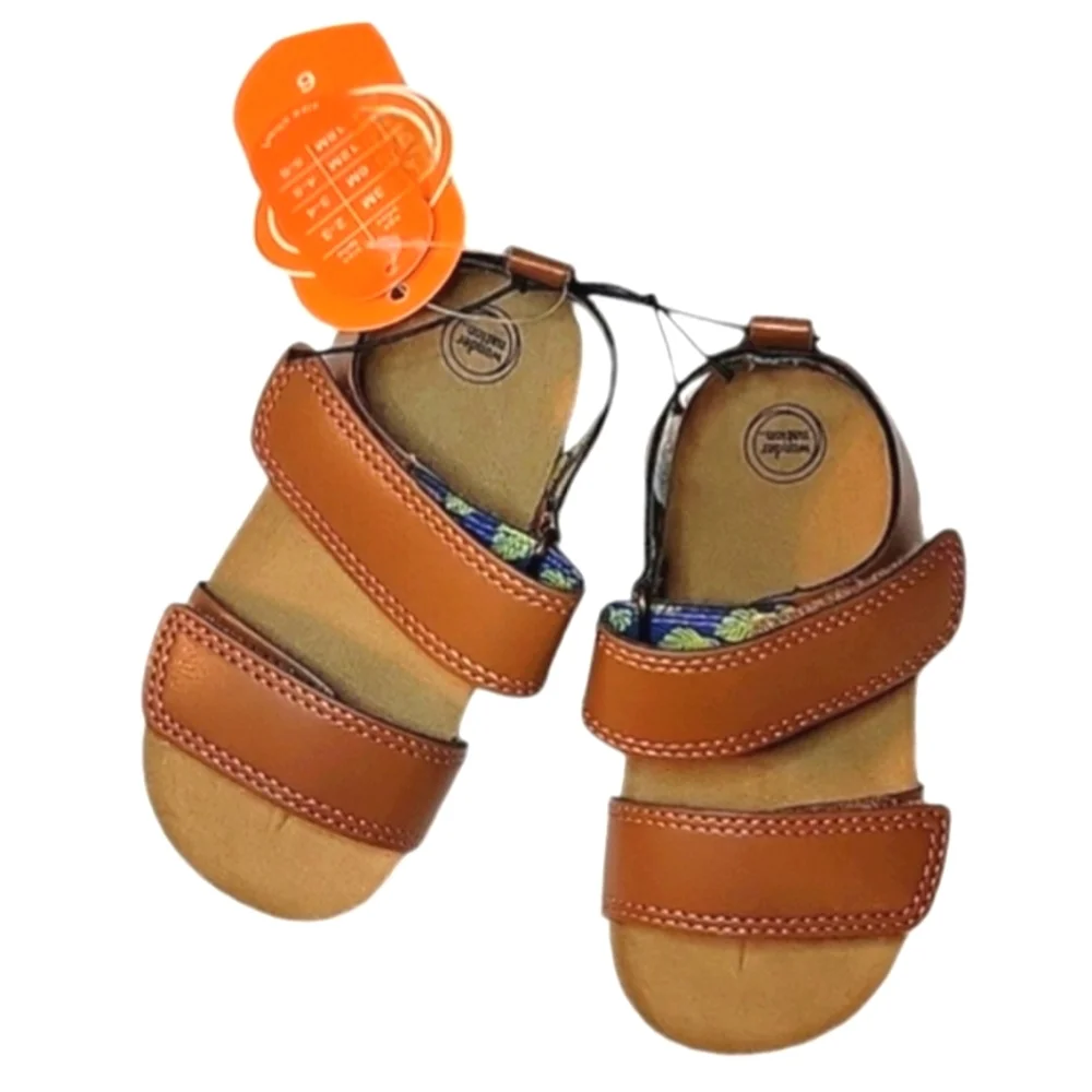 NEW - NWT Wonder Nation Unisex Baby Footbed Sandals, Size 6